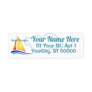 Nauti Thoughts Nautical Sailboat Etiket