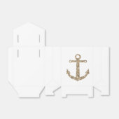 Nautial Anker Gouden Glitter Bruiloft Favor Dozen Bedankdoosjes (Uitgevouwen)