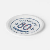 Nautical 80th Birthday Paper Bord (Gekanteld)