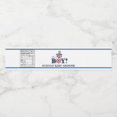 Nautical Ahoy Het is een Boy Anker Baby shower Waterfles Etiket (Enkel label)