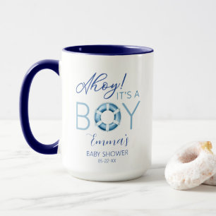 Nautical Ahoy Het is een Boy Baby shower Mok