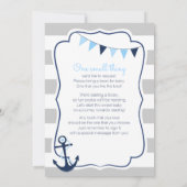 Nautical Ahoy is een Boy Baby shower Kaart (Achterkant)