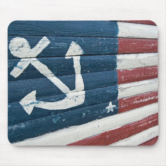 Nautical American Flag Muismat (Voorkant)