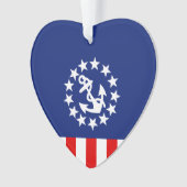 Nautical American Yacht Flag Decor Ornament (voorkant)