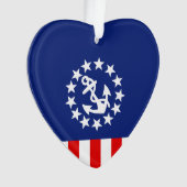 Nautical American Yacht Flag Decor Ornament (voorkant)
