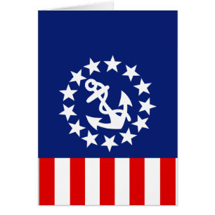 Nautical American Yacht Flag is bij de Marina