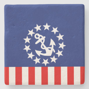 Nautical American Yacht Flag is bij de Marina Stenen Onderzetter