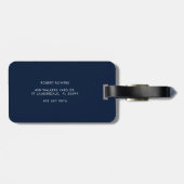 Nautical Anchor and Boat Name Minimalist Bagagelabel (Achterkant horizontaal)