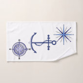 Nautical Anchor and Personalized Boat Name Bad Handdoek (Handdoek)