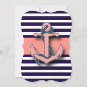 Nautical Anchor Beach Bridal Shower Invitations Kaart (Achterkant)