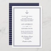 Nautical Anchor Beide ouders Weddenschap Kaart (Voorkant / Achterkant)