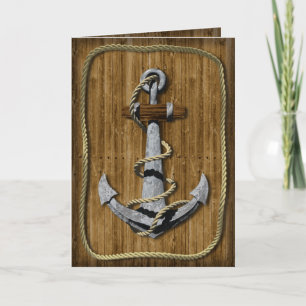Nautical Anchor Birthday Kaart
