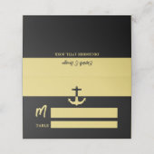 Nautical Anchor - Black Gold - Beach Weddenschap (Buitenkant ongevouwen)
