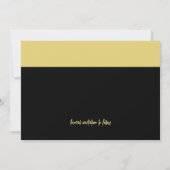 Nautical Anchor - Black Gold - Beach Weddenschap Save The Date (Achterkant)