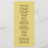 Nautical Anchor - Black Gold - Weddenprogramma Programma (Achterkant)