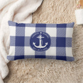 Nautical Anchor Blue Buffalo Play Wedding Kussen (Deken)