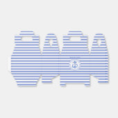 Nautical Anchor Blue Striped Dankuwel bruiloft Bedankdoosjes (Uitgevouwen)