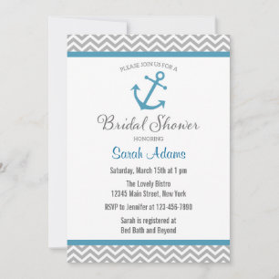 Nautical Anchor Bridal Shower Kaart
