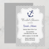 Nautical Anchor Bridal Shower Kaart (Voorkant / Achterkant)