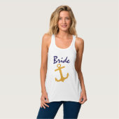 Nautical Anchor Bride Wedding Tanktop (Volledige Voorkant)