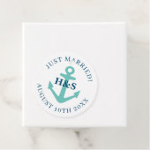 Nautical anchor bruiloft bedankt jullie gunsten. bedankjes labels (In situ)