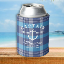 Nautical Anchor Captain and Boat Custom Name Pset