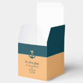 Nautical Anchor - Coral Blue - Beach Weddenschap Bedankdoosjes (Geopend)