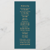 Nautical Anchor - Coral Blue - Wedding Programme Programma (Achterkant)