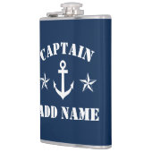 Nautical anchor custom boot Captain name drink fla Heupfles (Links)