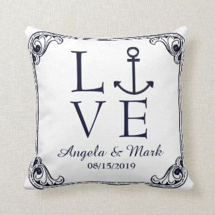 Nautical Anchor  Decor Love Personalized Kussen