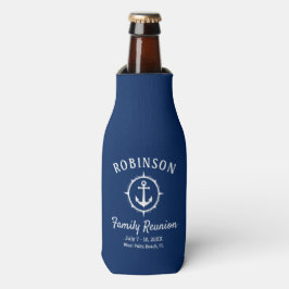 Nautical Anchor Family Reunion Navy Blue & White Flesjeskoeler