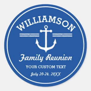 Nautical Anchor Family Reunion Trip Crueach Ronde Sticker