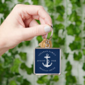 Nautical Anchor Family Trip Custom Sleutelhanger (Hand)