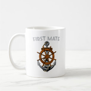 Nautical Anchor First Mate Koffiemok
