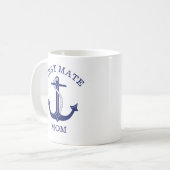 Nautical Anchor First Mate Ma Koffiemok (Voorkant links)