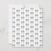 Nautical Anchor Flip Flops Personalized Notitiekaartje (Achterkant)