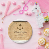 Nautical Anchor Framed Paper Wedding Papieren Bordje (Feest)