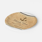 Nautical Anchor Framed Paper Wedding Papieren Bordje (Gekanteld)