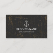 Nautical Anchor  Grunge Dark Visitekaartje (Voorkant)
