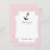 Nautical Anchor - Hartelijk dank Bedankkaart (Voorkant / Achterkant)