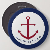 Nautical Anchor mama om Button te worden (Voorkant /achterkant)