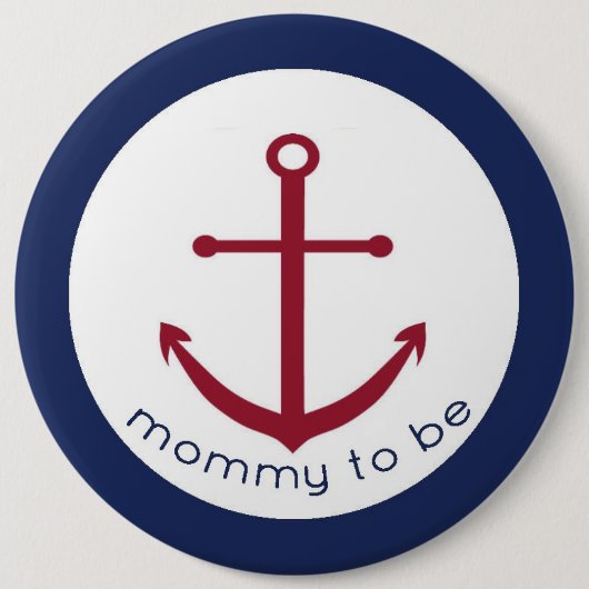 Nautical Anchor mama om Button te worden (Voorkant)
