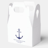 Nautical anchor marvy blue white minimalist bruilo bedankdoosjes (Geopend)