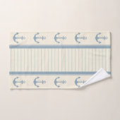 Nautical Anchor Modern Abstract Stripe Bad Handdoek (Handdoek)