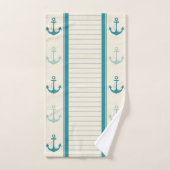 Nautical Anchor Modern Abstract Stripe Bad Handdoek (Handdoek)