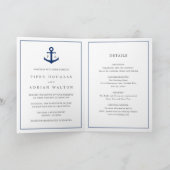 Nautical Anchor Monogram Folded Wedding (Binnen)
