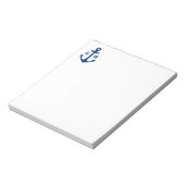 Nautical Anchor Monogram Navy Notitieblok (Gedraaid)