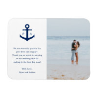 Nautical Anchor Monogram Photo Weddenschap Favor
