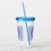 Nautical Anchor Navy Blue Acryl Drinkbeker (Links)