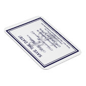 Nautical Anchor Navy Blue Framed 2 Save the Date Magneet (Rechterzijde)